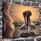 Imaginary space Decor  20x16 inch FRAMED CANVAS PRINT