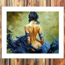 Pretty figure Decor  20x16 inch FRAMED CANVAS PRINT
