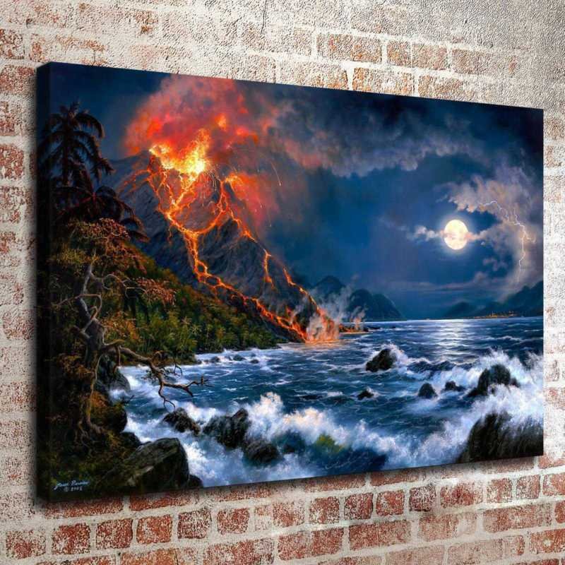 A Thunder Decor  20x16 inch FRAMED CANVAS PRINT