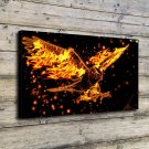graphics eagle Big Fire  20x16 inch FRAMED CANVAS PRINT