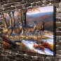 North Ridge Whitetails Deer  20x16 inch FRAMED CANVAS PRINT