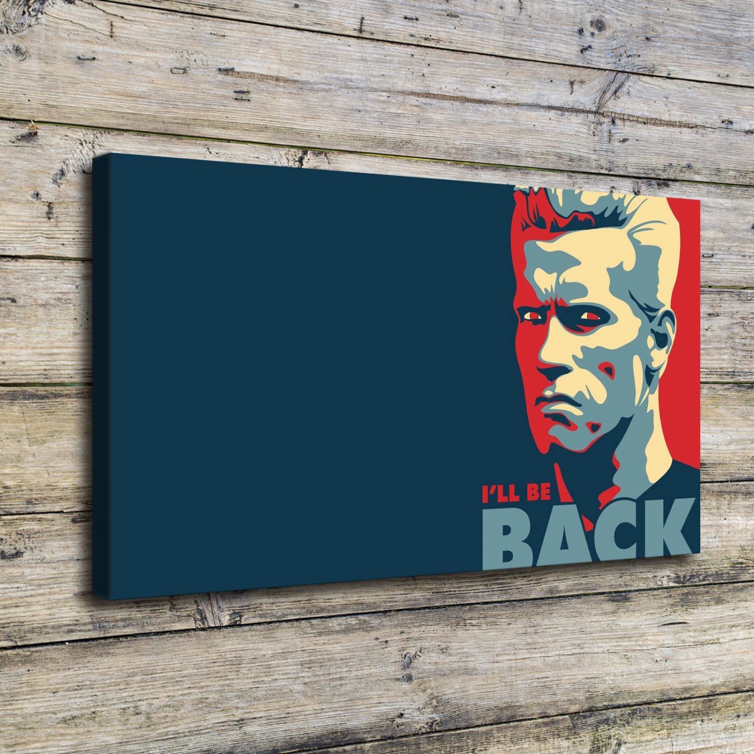 Schwarzenegger terminator  20x16 inch FRAMED CANVAS PRINT