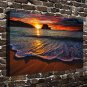Sunrise and sunset 20x16 inch FRAMED CANVAS PRINT