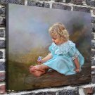Lovely little girl  20x16 inch FRAMED CANVAS PRINT