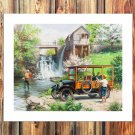 American Retro Star  20x16 inch FRAMED CANVAS PRINT