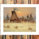 The sun is setting  20x16 inch FRAMED CANVAS PRINT