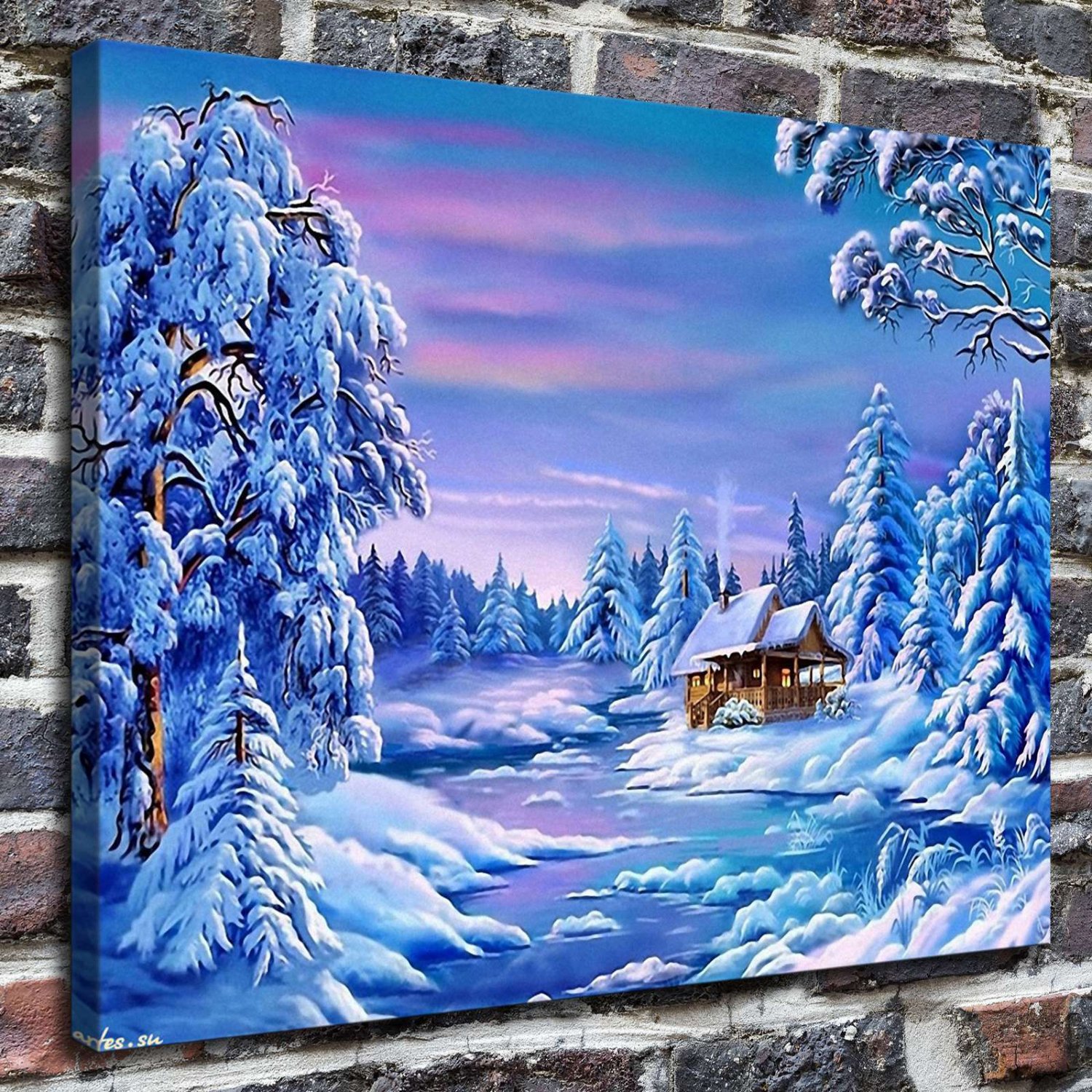At sunset  20x16 inch FRAMED CANVAS PRINT