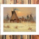 The sun is setting  20x16 inch FRAMED CANVAS PRINT