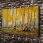 Golden trees Paintings Decor  20x16 inch FRAMED CANVAS PRINT