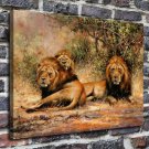 lion brotherhood  20x16 inch FRAMED CANVAS PRINT