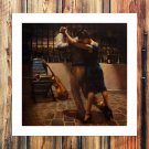 Dance Lovers Character  20x16 inch FRAMED CANVAS PRINT