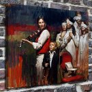 Diego Dayer violinist  20x16 inch FRAMED CANVAS PRINT