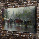 City Showers  20x16 inch FRAMED CANVAS PRINT