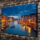 City Night Scene  20x16 inch FRAMED CANVAS PRINT