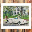 The white car  20x16 inch FRAMED CANVAS PRINT