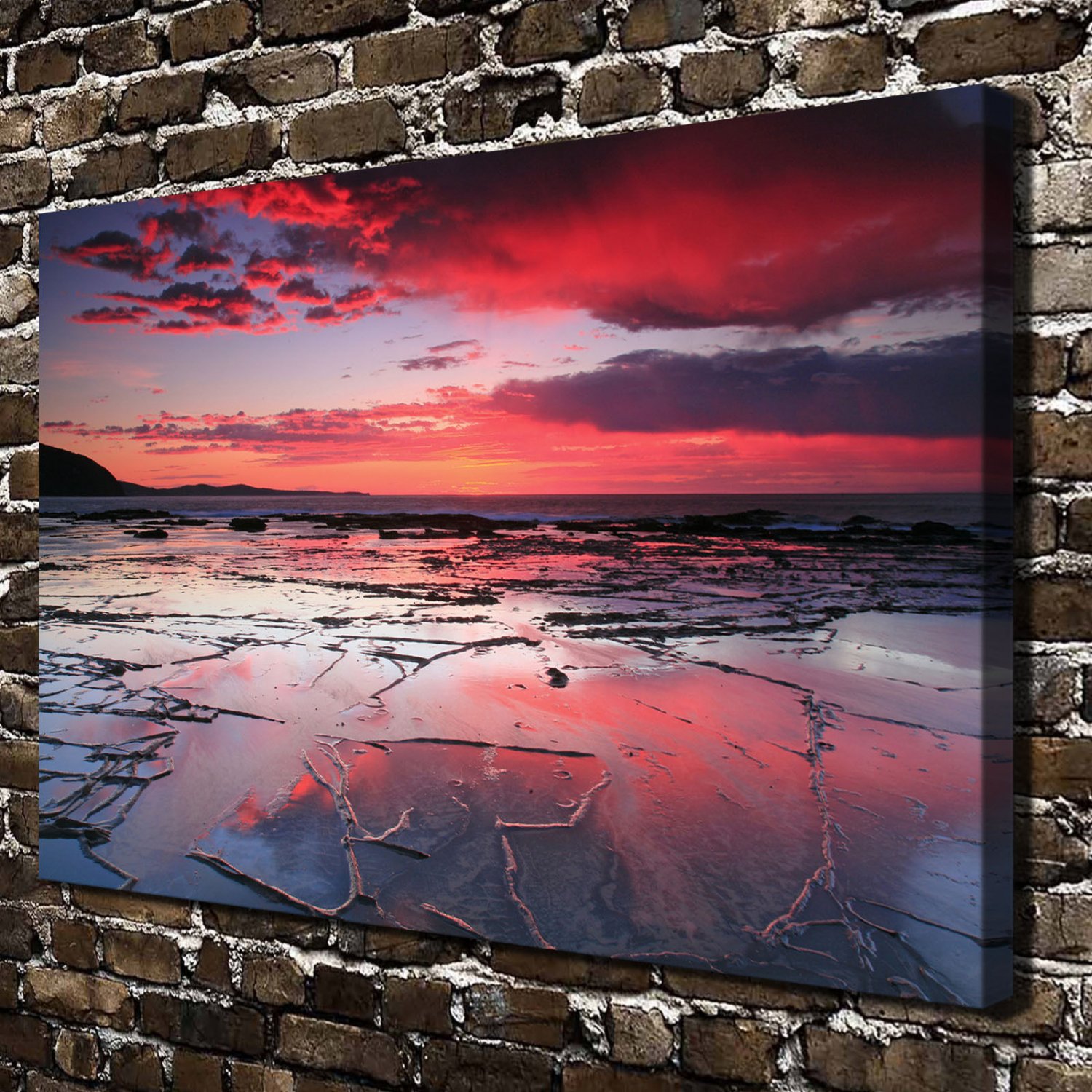Red one day  20x16 inch FRAMED CANVAS PRINT