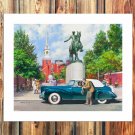 A family of three  20x16 inch FRAMED CANVAS PRINT
