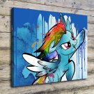 Little Pony Watercolor  20x16 inch FRAMED CANVAS PRINT