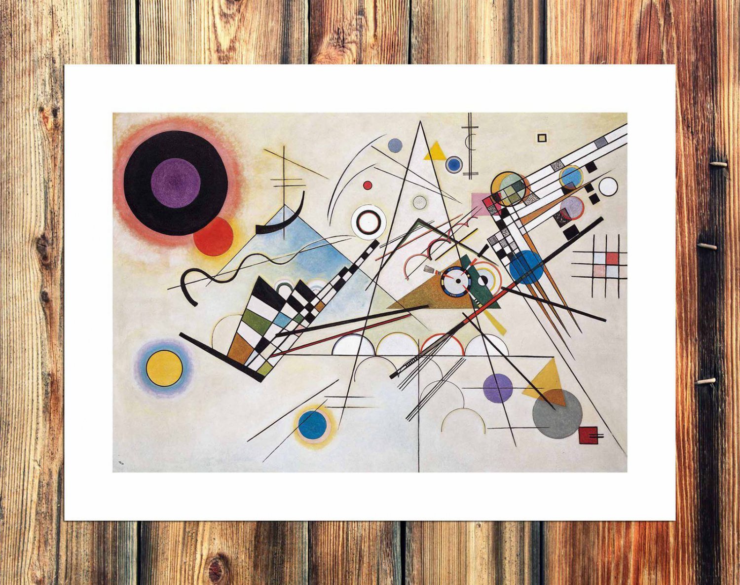 Life geometry  20x16 inch FRAMED CANVAS PRINT