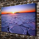 Sunrise and sunset  20x16 inch FRAMED CANVAS PRINT