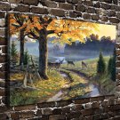 The cold winter  20x16 inch FRAMED CANVAS PRINT