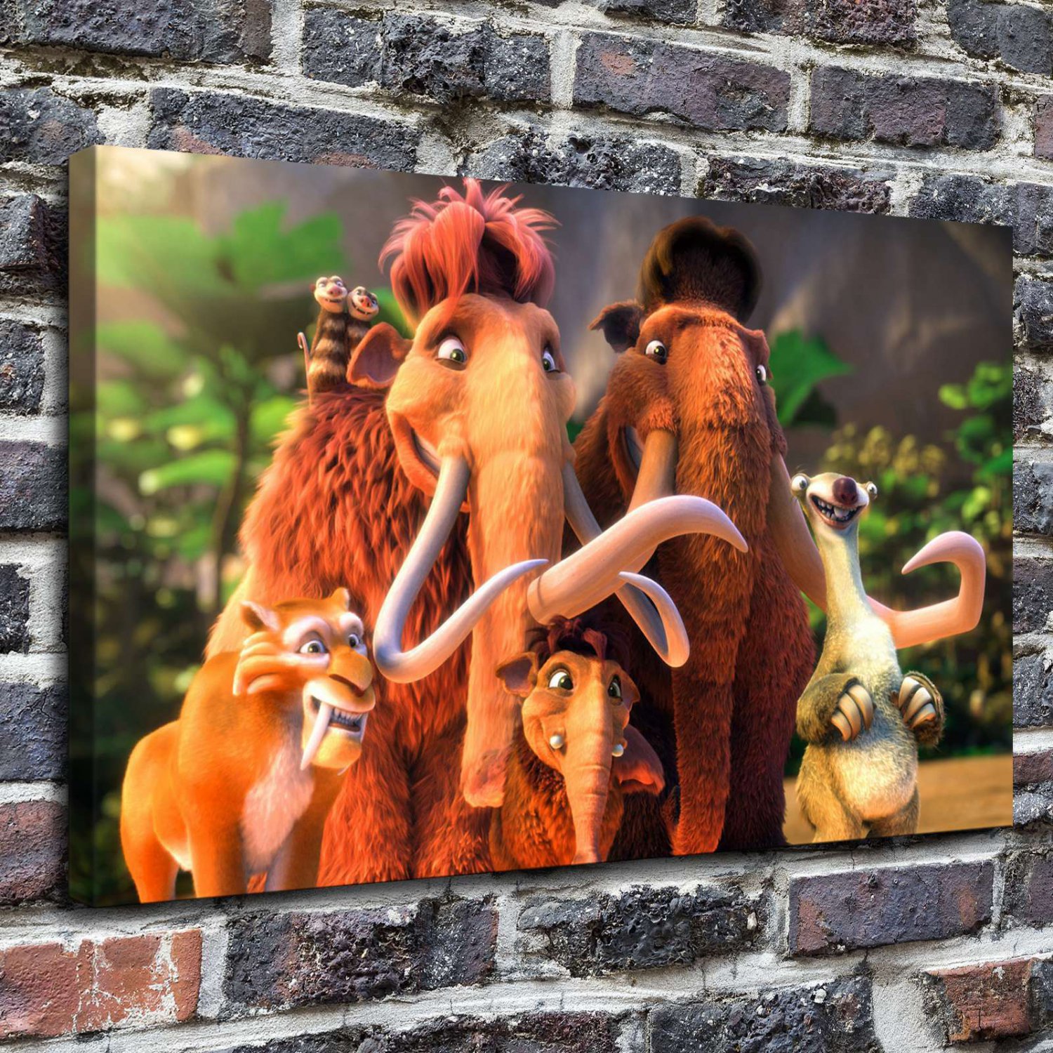 Dinosaurs  20x16 inch FRAMED CANVAS PRINT