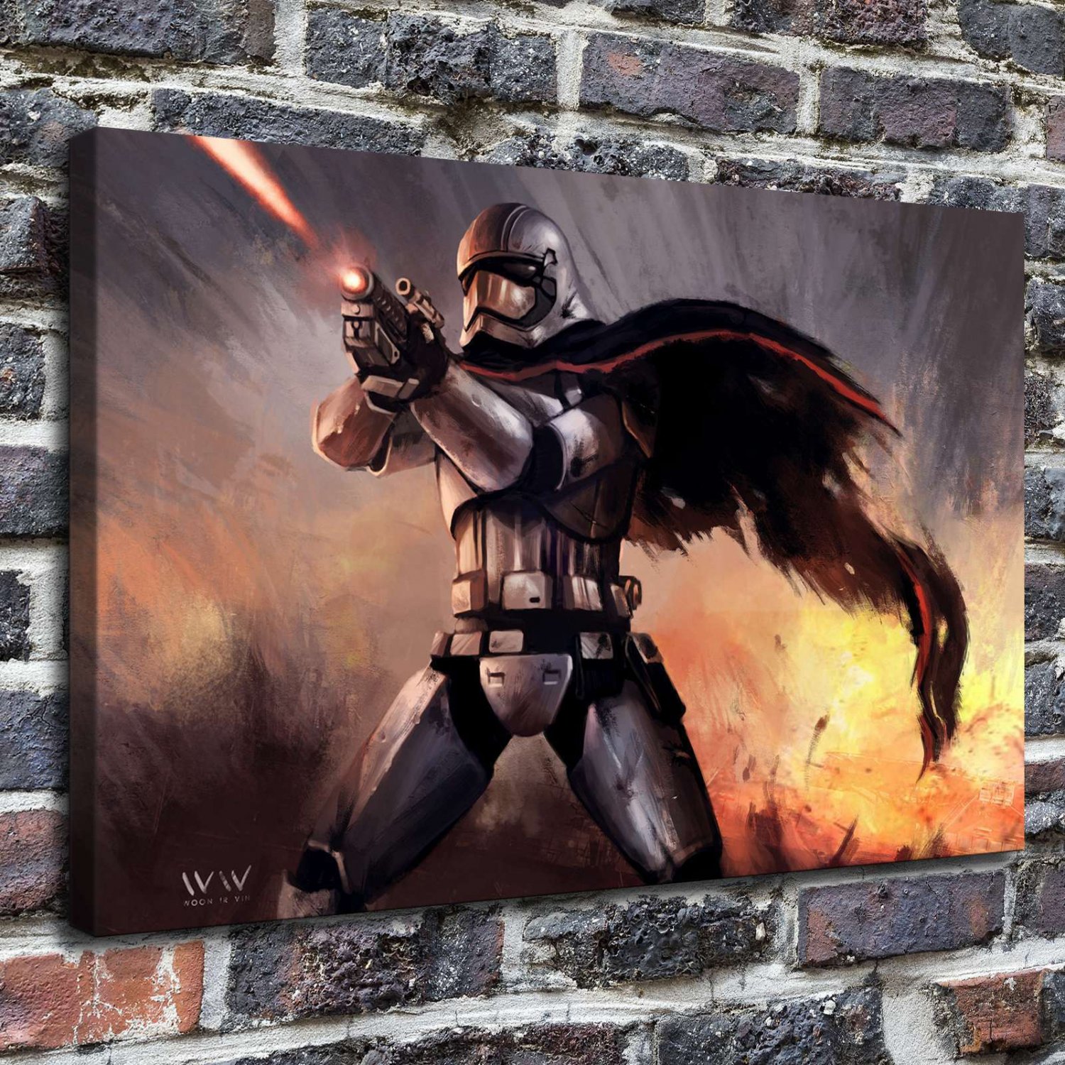 Super warrior  20x16 inch FRAMED CANVAS PRINT
