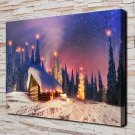 Busy Christmas  20x16 inch FRAMED CANVAS PRINT