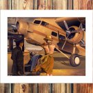 Air travel  20x16 inch FRAMED CANVAS PRINT