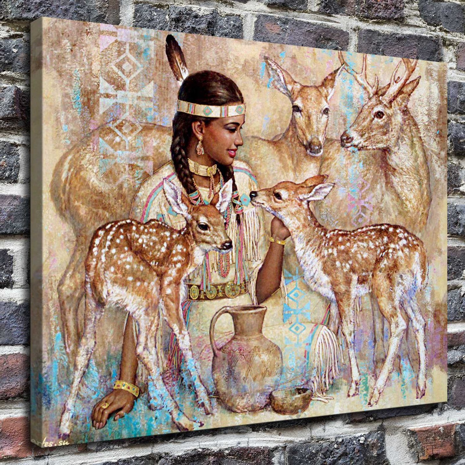 Fabulous dancing  20x16 inch FRAMED CANVAS PRINT