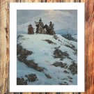Ice snow  20x16 inch FRAMED CANVAS PRINT
