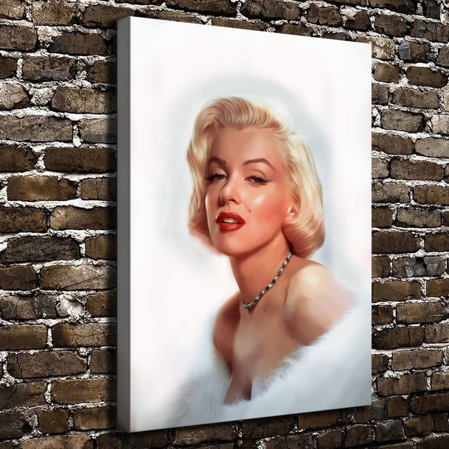 Monroe Perfect Face  20x16 inch FRAMED CANVAS PRINT