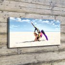 Girls Lose Weight Beach  20x16 inch FRAMED CANVAS PRINT