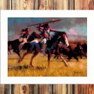 The war began  20x16 inch FRAMED CANVAS PRINT