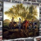 The indians  20x16 inch FRAMED CANVAS PRINT