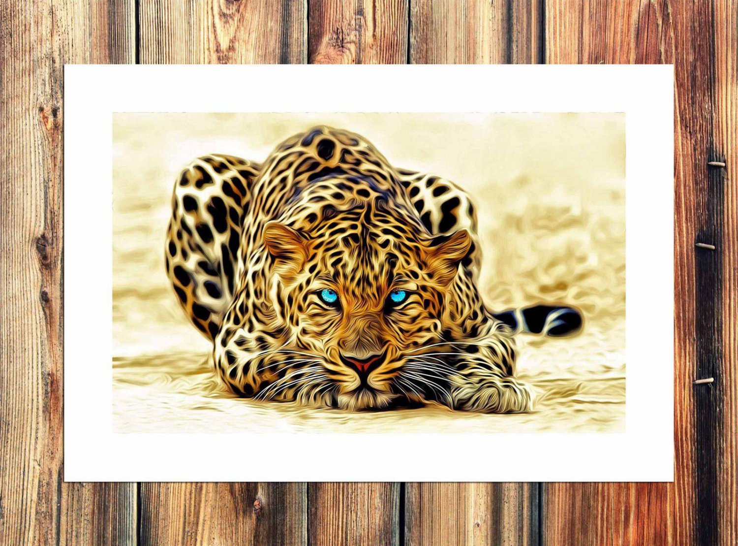 Blue eyes  20x16 inch FRAMED CANVAS PRINT