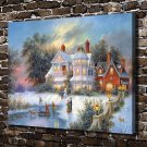 In the winter snow  20x16 inch FRAMED CANVAS PRINT