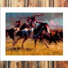 The war began  20x16 inch FRAMED CANVAS PRINT