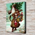 Santa Claus gift  20x16 inch FRAMED CANVAS PRINT
