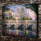 The River Seine  20x16 inch FRAMED CANVAS PRINT