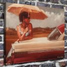 Woman waiting  20x16 inch FRAMED CANVAS PRINT