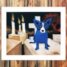White candles  20x16 inch FRAMED CANVAS PRINT