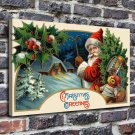 Santa Claus  20x16 inch FRAMED CANVAS PRINT