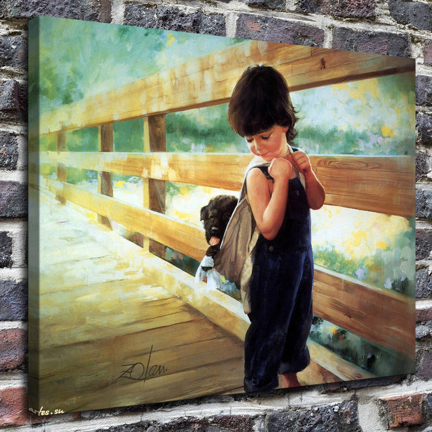 White plane  20x16 inch FRAMED CANVAS PRINT
