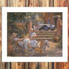 Happy farm  20x16 inch FRAMED CANVAS PRINT