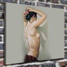 Naked girls back  20x16 inch FRAMED CANVAS PRINT