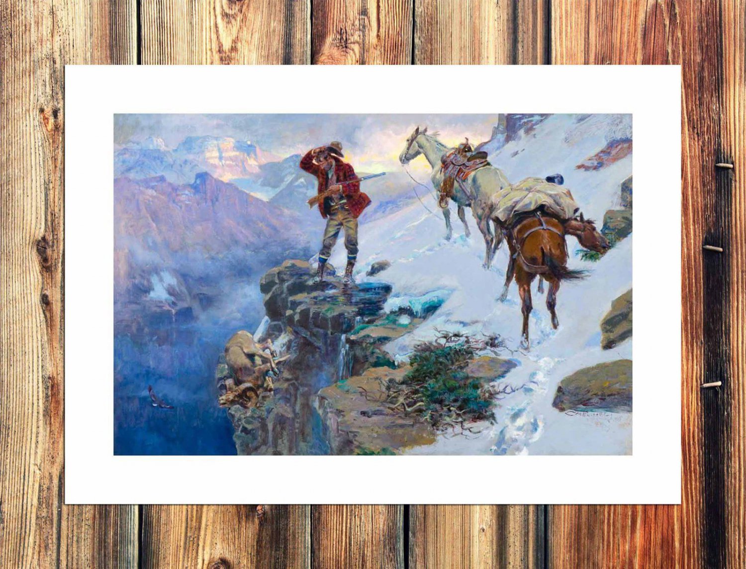 The cliff  20x16 inch FRAMED CANVAS PRINT