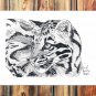 Black and white  20x16 inch FRAMED CANVAS PRINT