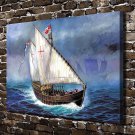 Smooth sailing  20x16 inch FRAMED CANVAS PRINT