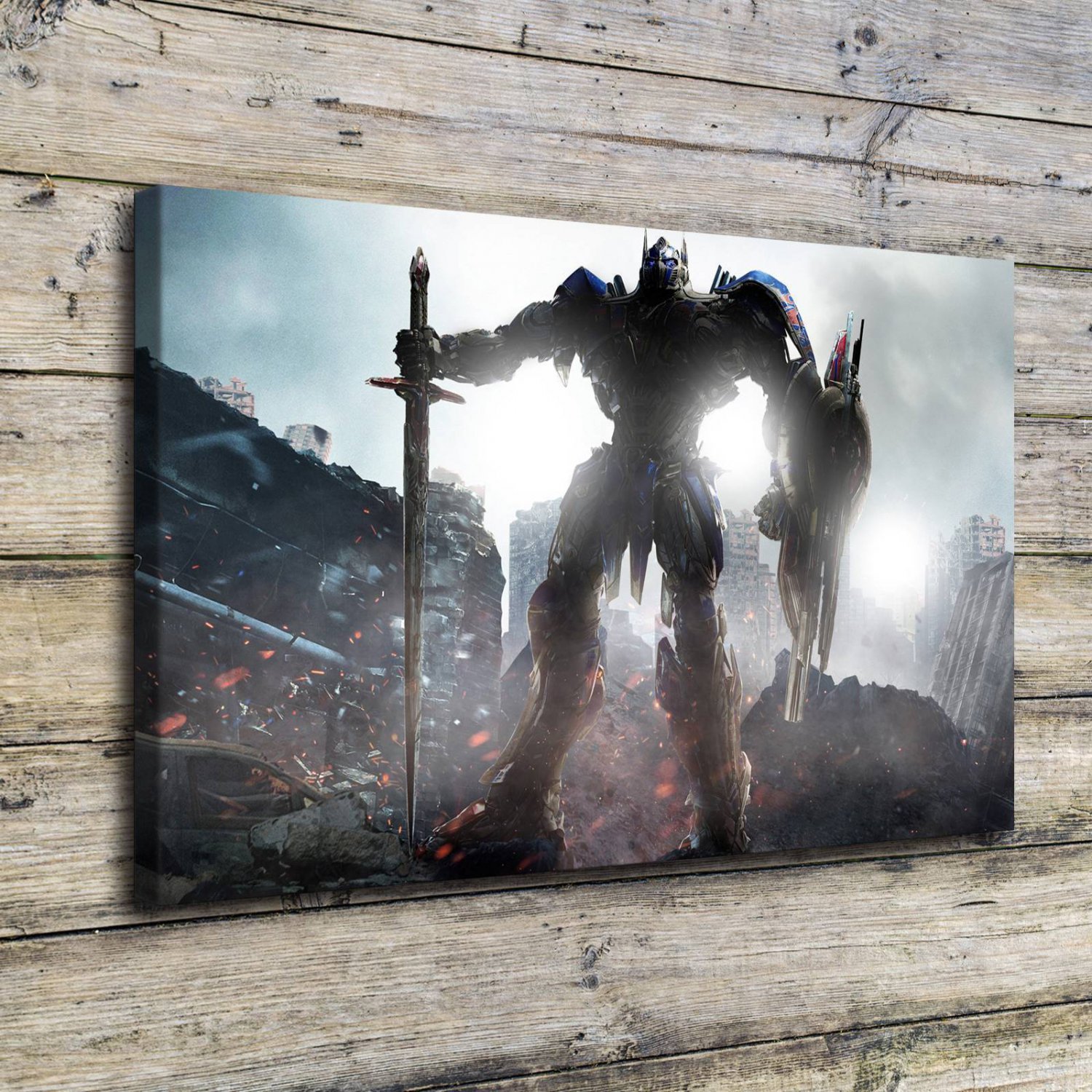 Transience figures  20x16 inch FRAMED CANVAS PRINT